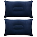 Miniatyrbild 1 av 5: 2 x Blue Inflatable Pillow for Camping Travel Soft Blow Up