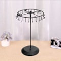 Miniatyrbillede 2 af 5: Roterende halskædeholder Smykke Organizer Display Stand 14-tommer med 23 åg Sort, kort-sort, 8,27*5,9*13,8 tommer (HS01)