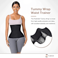 Miniatyrbild 4 av 5: Midjetränare för kvinnor bastu trimmer bälte mage wrap plus size