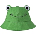 Miniatyrbild 1 av 5: Groda Bucket Hatt Söt Bomulls Solhatt Bredbrättad Fiskehatt för Vuxna Kvinnor Flickor