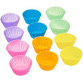Miniatyrbillede 4 af 5: Genanvendelige bageforme i silikone, til muffins og cupcakes, pakke med 12