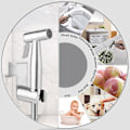 Miniatyrbilde 5 av 5: Toalett Sprøyter, Toalett Toalett Sprøyter, Bærbar Toalett Badekar Sprøyter Rustfritt Stål Bidet Sprøyter Kit