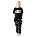 Miniatyrbillede 4 af 4: Wicked Dame/Dame Kortærmet Lang Pyjamas Sæt XS R Sort Black XS R