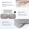 Miniatyrbilde 2 av 5: 2-pak bærbar datamaskin albue håndleddsstøtte, premium memory bomull skrivebord tastatur armstøtte støtte matte (7,9 x 11,8 tommer)