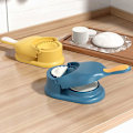 Miniatyrbilde 5 av 5: 2 i 1 Dumpling Mold Printing Dumpling Skin Maker Dumpling Maker Husholdning Kjøkken Manuell Bruk Rask Deigpresse Dumpling Molds (blå)