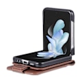 Miniatyrbild 4 av 5: AZNS Galaxy Z Flip 5 Fodral Läder Mörkbrun
