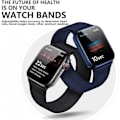 Miniatyrbilde 3 av 5: Apple Watch 42/44/45/49mm Justerbart & Elastisk Nylon Loop Armbånd Sort Svart