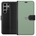 Pikkukuva 1 / 3: Samsung Galaxy S23 Ultra Lompakkokotelo Sydän Vihreä
