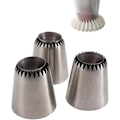 Miniatyrbillede 1 af 3: 3 stk. smørkage-dysetip Sultan Ring Tip Russisk glasur-pipedyse Kagedekoration Supp