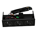 Miniatyrbilde 4 av 5: 5,25 tommers stereo surroundhøyttaler PC frontpanel datamaskin innebygd mikrofon musikkhøyttalere