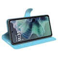 Miniatyrbillede 3 af 5: Motorola Moto G35 5G Etui Litchi Læder Blå