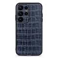Miniatyrbillede 1 af 3: Samsung Galaxy S23 Ultra Cover Ægte Læder Krokodille Tekstur Blå