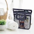 Miniatyrbild 2 av 2: Väskor i väska Bärbar dusch Mesh Caddy Bag Snabbtorkande hängande toalettväska