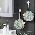 Miniatyrbild 4 av 4: Fuzzy Ball Handdukar (2-pack) - Torka dina händer bekvämt med dessa kreativa handdukar i form av igelkottar, dekorativa handdukar för badrum (2-pack...