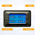Miniatyrbild 4 av 5: LCD 4 i 1 för DC spänning ström effekt energimätare detektor Amperimetro Shunt
