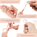 Miniatyrbild 4 av 5: 15 st Beadable Keychain Bar Metall Blank Keychain Med 15 st Läder För Diy Bead Keychain Supplie