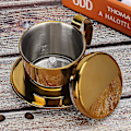 Miniatyrbillede 3 af 5: Kaffe Maskine, Rustfrit Stål Pot Vietnamesisk Style Kaffe Drip Brygger Til Hjem Køkken Kontor Udendørs (1stk, Guld)