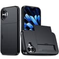 iPhone 16 cover med kortholder Sort Svart black