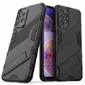Miniatyrbillede 1 af 5: Samsung Galaxy A23 5G Cover Stødsikkert Hybrid Støtteben Sort