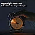 Miniatyrbild 3 av 5: Loud Alarm Clock for Heavy Sleepers Adults, Retro 4 Inch Silent Non-Ticking Quartz with Backlight, Twin Bell Analog Kids Alarm Clocks
