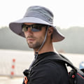 Miniatyrbild 1 av 4: Solhatt herr UV-skydd safarihatt sommar utomhus fiskehatt c