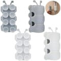 Miniatyrbillede 1 af 5: 4-pak Brusehovedholder med Vakuumsugkopper, Junvaia Silikone Stærk Sugekraft & Vandtæt Brusehovedholder, Badeværelse Håndbruser (2 Hvide, 2 Grå)