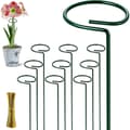 Set med 10 metallväxtstöd, blomstöd för robusta trädgårdsväxter för amaryllis, liljor, pioner, julrosor, orkidéer