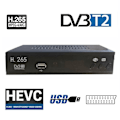 Miniatyrbilde 2 av 5: DVB T2 HEVC 265 Digital TV-mottaker DVB-T2 265 1080P HD-dekoder USB Bakkenett TV-mottaker Set Top Box EU-kontakt