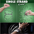 Miniatyrbilde 5 av 5: （farge）Flow Ring Spinner Ring Arm Toy - Rustfritt stål fjærleke Metall sensoriske ringer Flow Toys Magic Flow Armbånd Spinner