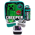 Miniatyrbillede 1 af 5: Minecraft Creeper Madkasse og Flaske (5-pak) One Size Blå Sort/Grøn/Hvid One Size Blue