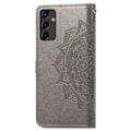 Miniatyrbild 5 av 5: Samsung Galaxy A14 4G/5G Fodral Mandala Läder Grå