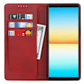 Pikkukuva 2 / 5: Sony Xperia 10 IV Kotelo Flip Nahka Punainen