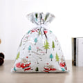 Miniatyrbillede 3 af 4: 10 stk. Juleposer Genanvendelige Store Julegaveposer Snørepose Gavepose [HK] Hvid 39*51cm