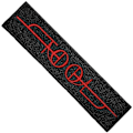 Miniatyrbillede 1 af 2: Tool Fear Inoculum Vævet Logo Strygemærke En Størrelse Sort/Rød Black/Red One Size