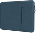 15,3-tums laptopfodral för MacBook Air, vattentät canvas, mjukt mockafoder, tillbehörsfickor, resor, mörkblå