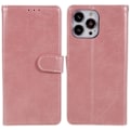 Miniatyrbillede 1 af 5: iPhone 15 Etui PU Læder Rosaguld