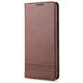 Pikkukuva 2 / 5: Xiaomi Mi 11 - AZNS Nahkainen Flip Kotelo - Ruskea Brown Ruskea