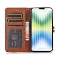 Miniatyrbillede 4 af 5: iPhone 14 Etui Vævet Tekstur Brun