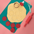 Pikkukuva 2 / 5: Söpö silikonikeksileimasinsetti - Keksileikkuri Fondant Mooncake -muotti