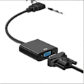 Miniatyrbillede 1 af 3: HDMI til VGA HD Adapterkabel med Lyd- og Videostrømomformer Egnet til Computer, Stationær, Laptop, PC