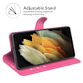 Miniatyrbild 4 av 4: Samsung Galaxy S22 Ultra Fodral Litchi Läder Rosa