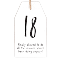 Miniatyrbild 2 av 2: Something Different Milestone 18:e Hängande Sentiment Skylt En Storlek Svart/Vit One Size