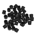40 st svarta gummifötter för stolar, bord, rör, 14 mm[CO]