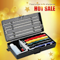 Miniatyrbilde 2 av 3: Cutter Sharpener Deluxe 5 Whetstones Set Sharpening System Portable Durable Tool TA