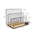 Miniatyrbilde 4 av 5: Skrivebordsstativ med tre rutenett, datafilstativ, oppbevaringsstativ, regningsdokumentstativ, holdbart og praktisk