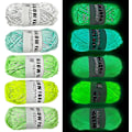 Miniatyrbillede 1 af 5: 5 stk. Glow In The Dark Garn, Garn Til Hækling, Lysende Sytilbehør Fluorescerende Hæklede Garn Diy