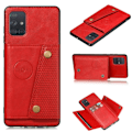 Miniatyrbillede 1 af 5: Samsung Galaxy A72 - Læder Cover Med Kortlommer Og Magnet - Rød