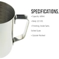 Miniatyrbild 2 av 2: 1 st 600 ml Barista mjölkkanna för kaffemaskin, mjölkskumning