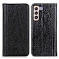 Miniatyrbillede 1 af 5: Samsung Galaxy S22 Plus Flip Cover i Spaltet Læder - Sort
