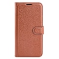 Miniatyrbillede 5 af 5: Motorola Moto G04 4G/G24 4G Etui Litchi Læder Brun